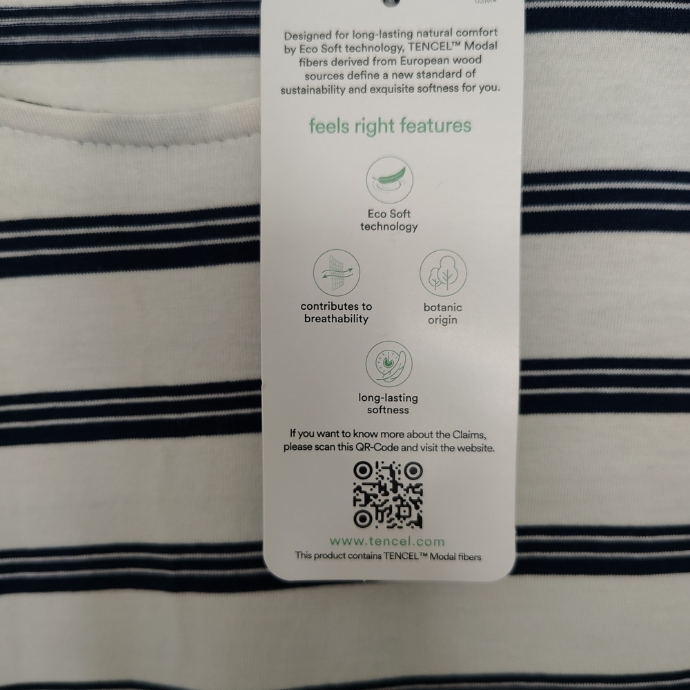 Lands' End Blue and White Sleeveless Sailor Maxi Dress Sz XLP / 18 - Picture 3 of 9